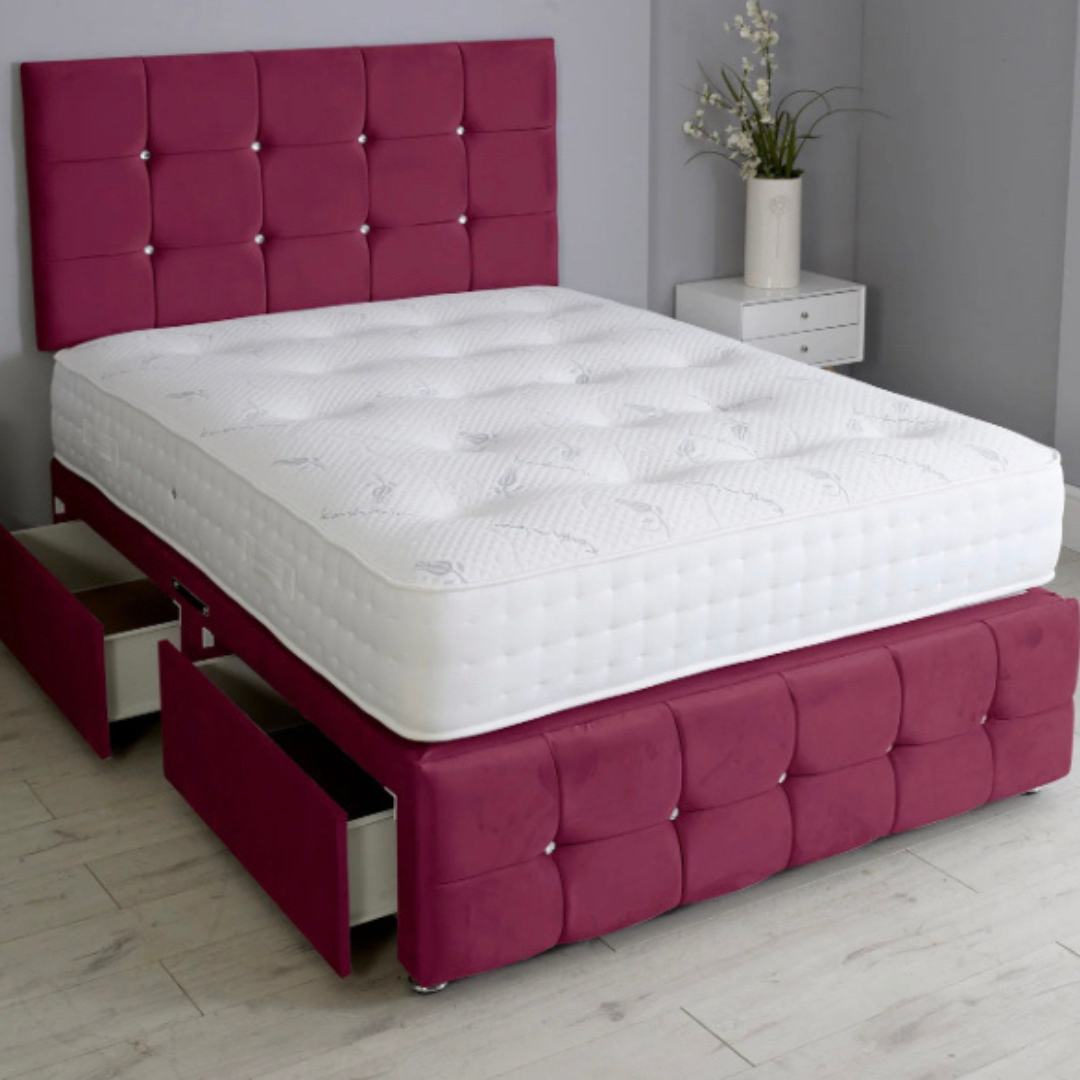 Monaco Designer Divan Bed With Mattress Options