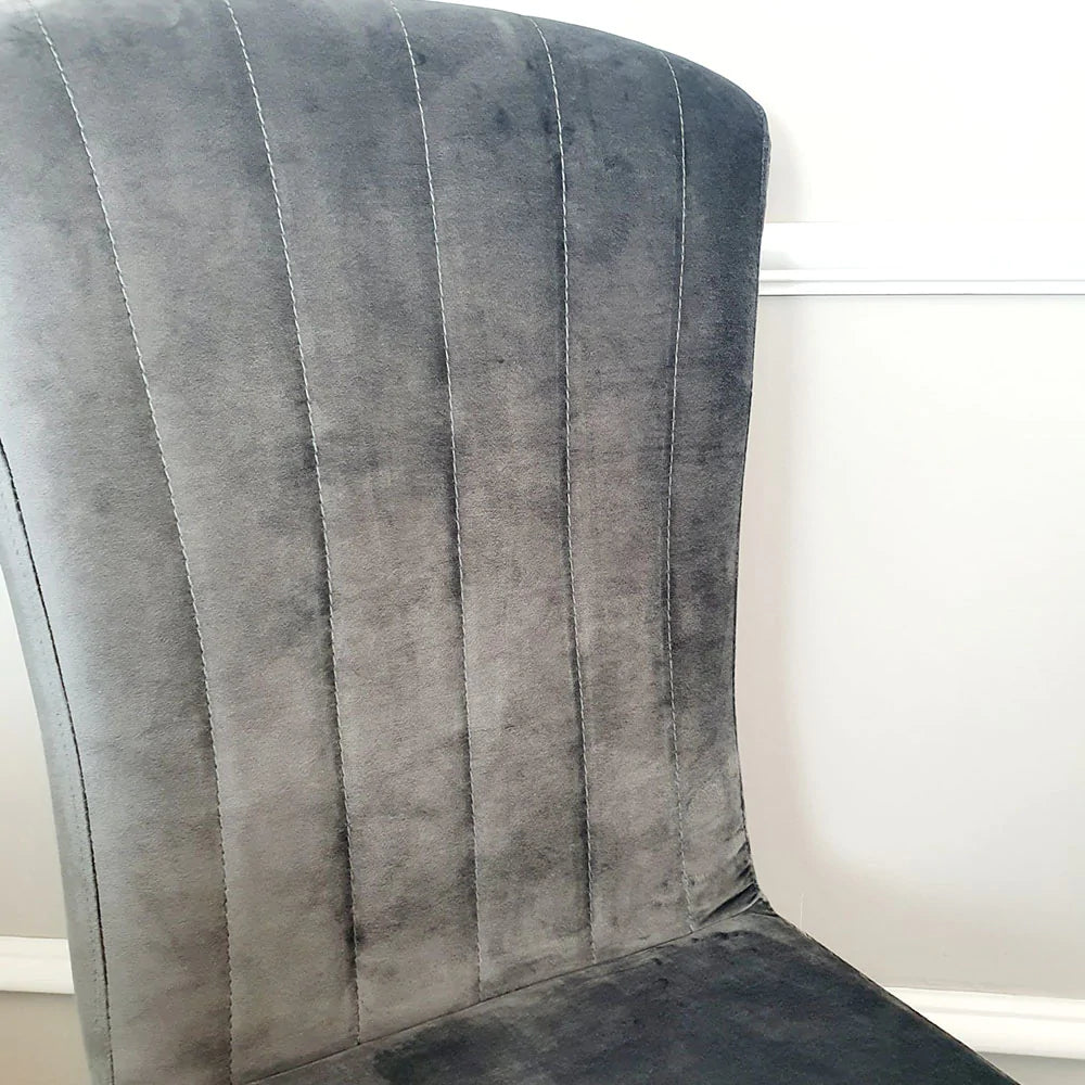 Julietta Dining Chair With Plain Back & Seashell Detail